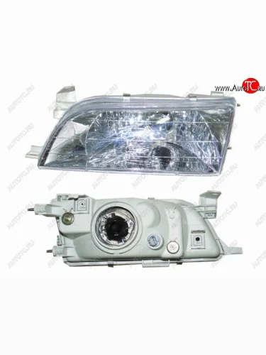 Левая фара SAT (хрусталь) Toyota Corolla  E110 (1997-2002) седан дорестайлинг, универсал дорестайлинг, хэтчбек 5 дв. дорестайлинг, седан рестайлинг, универсал рестайлинг, хэтчбек 5 дв. рестайлинг