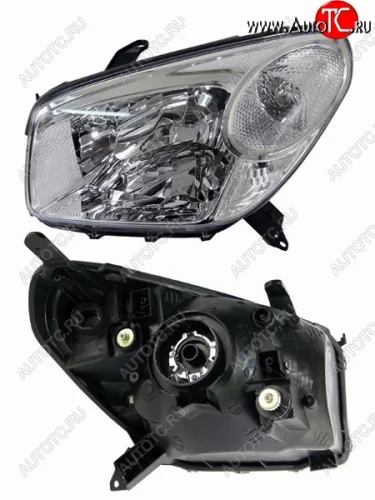 Левая фара (белый поворот) SAT Toyota RAV4  CA20 (2003-2005) 3 дв. рестайлинг, 5 дв. рестайлинг