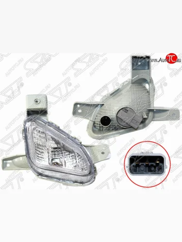 Левая противотуманная фара SAT Hyundai Sonata LF рестайлинг (2017-2019)