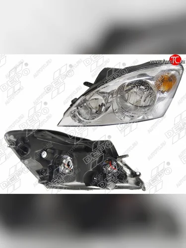 Левая передняя фара DEPO (под электрокорректор) KIA Ceed 1 ED дорестайлинг, хэтчбэк 5 дв. (2006-2010)