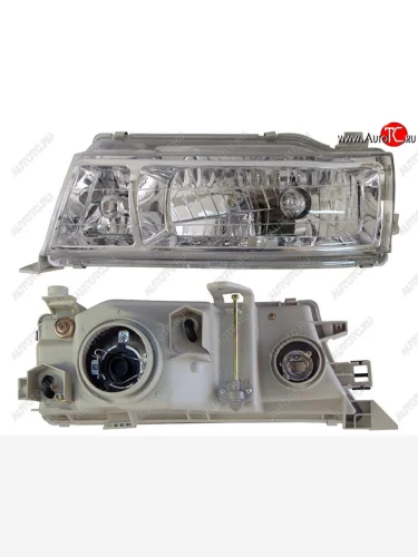 Левая фара (хрусталь) SAT Toyota Chaser  6 X100 (1992-1996) дорестайлинг