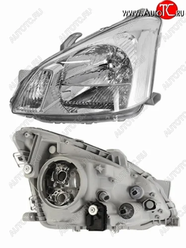 Левая фара (под ксенон, хром) (рестайлинг) SAT Toyota Premio  T240 (2004-2007) рестайлинг