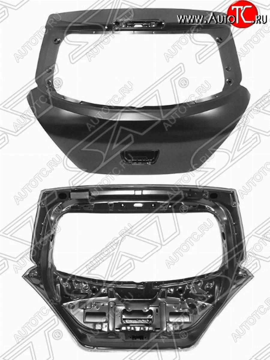 Дверь багажника SAT Nissan Tiida 1 C11 хэтчбэк дорестайлинг, Япония (2004-2007) (Неокрашенная)  в Перми Пермском крае