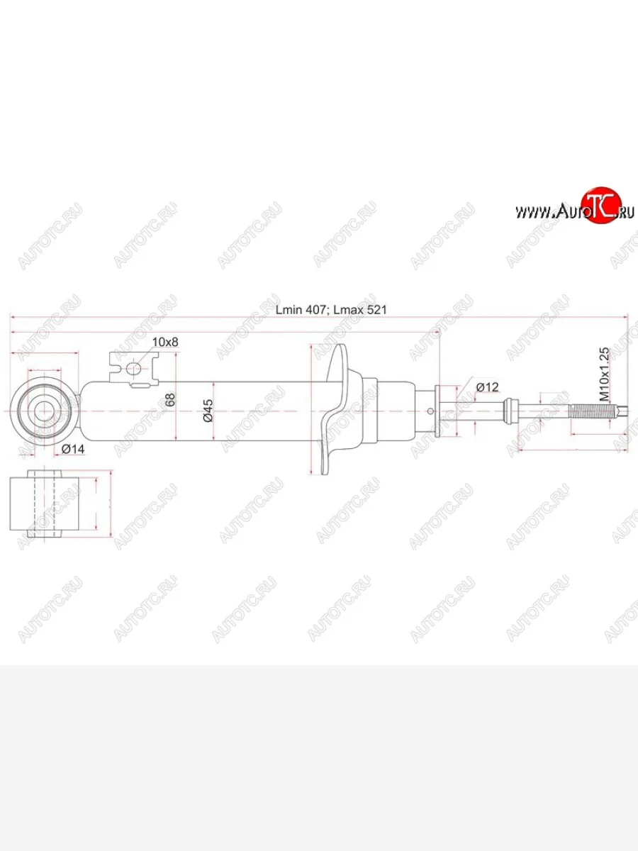 Амортизатор передний LH=RH SAT Mitsubishi L200 4  дорестайлинг (2006-2014)  в Керчи Республика Крым