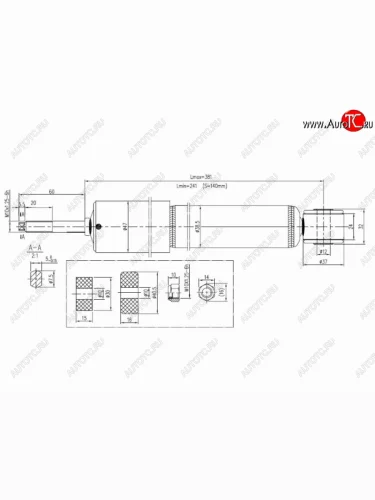 Амортизатор передний (LH=RH Special Edition) SAT Toyota LiteAce  Noah (1996-2001)