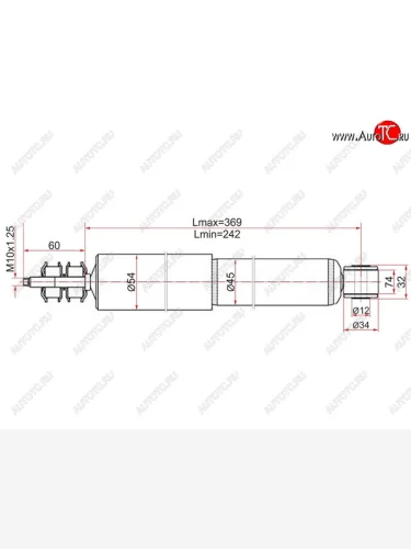Амортизатор передний LH=RH SAT Toyota Hiace  H100 - Hiace Regius