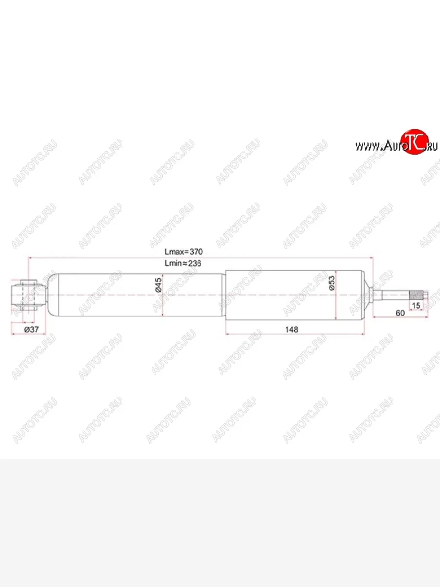 Амортизатор передний LH=RH SAT Toyota Hiace H200 минивэн (Япония) дорестайлинг  (2004-2007)  с доставкой в г. Керчь