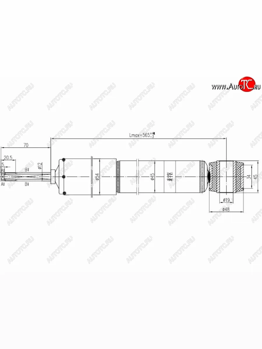 Амортизатор задний LH=RH SAT Toyota Land Cruiser Prado J120 (2002-2009)  в Самаре Самарской области