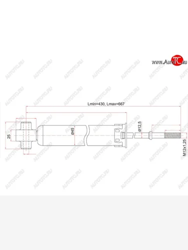 Амортизатор задний LH=RH SAT Toyota Auris  E150 - Corolla Rumion  E150