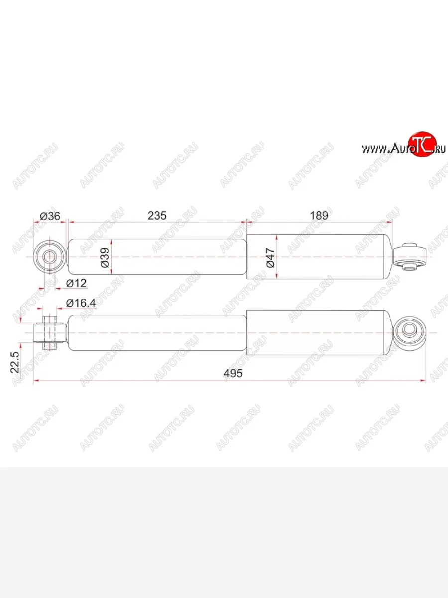 Амортизатор задний (грузопассажирский, 2WD, LH=RH) SAT Toyota LiteAce Noah (1996-2001)  в Перми Пермском крае