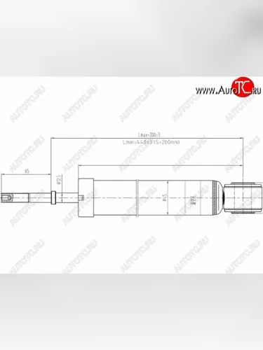 Амортизатор задний LH=RH SAT Toyota Ipsum  ACM20 - Noah  1