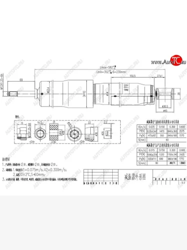 Амортизатор задний LH=RH SAT Toyota Land Cruiser ( 80,  J105) (1989-2007)