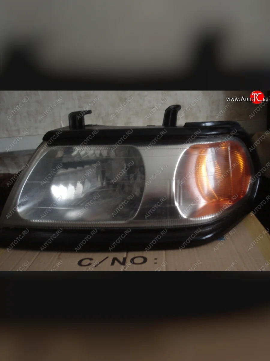 Левая фара DEPO (под корректор, чёрная рамка) Mitsubishi Pajero Sport PA дорестайлинг (1996-2004)  в Керчи Республика Крым