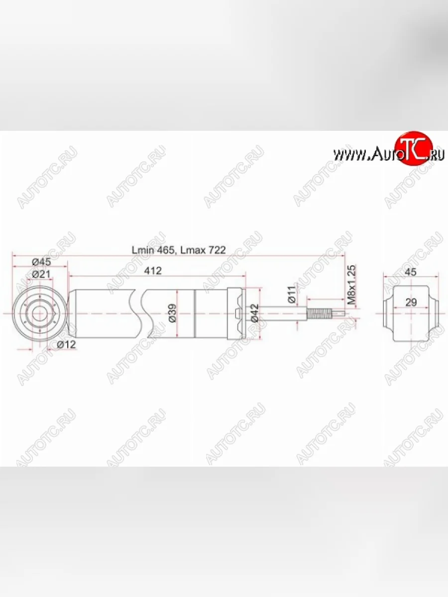 Амортизатор задний SAT (LH=RH) Mazda Verisa DC (2004-2015)  в Керчи Республика Крым