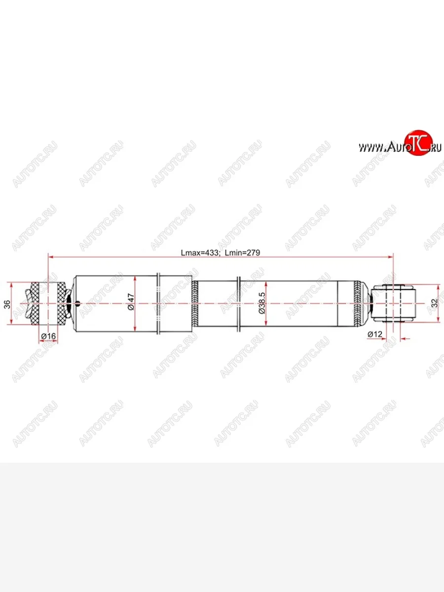 Амортизатор задний LH=RH SAT Nissan AD Y11 (1999-2008)  в Керчи Республика Крым