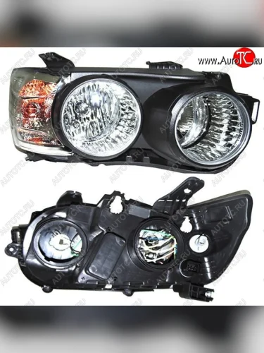 Правая передняя фара SAT (окантовка черная) Chevrolet Aveo T300 хэтчбек (2011-2015)