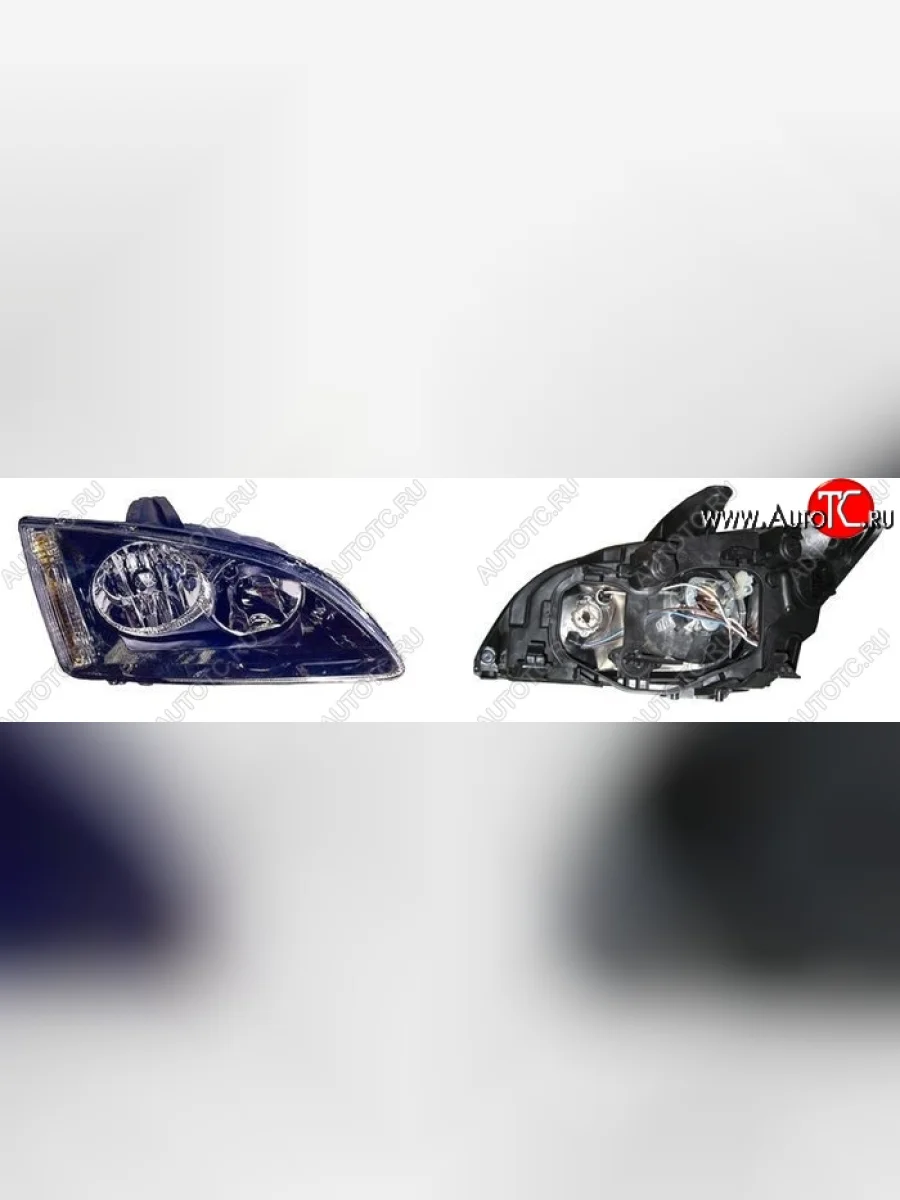 Правая фара SAT (чёрная) Ford Focus 2 универсал дорестайлинг (2004-2008)  в Керчи Республика Крым