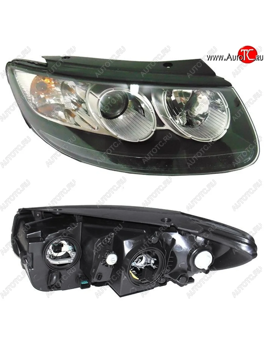 Правая передняя фара SAT (с электрокорректором) Hyundai Santa Fe CM дорестайлинг (2006-2009)  в Самаре Самарской области