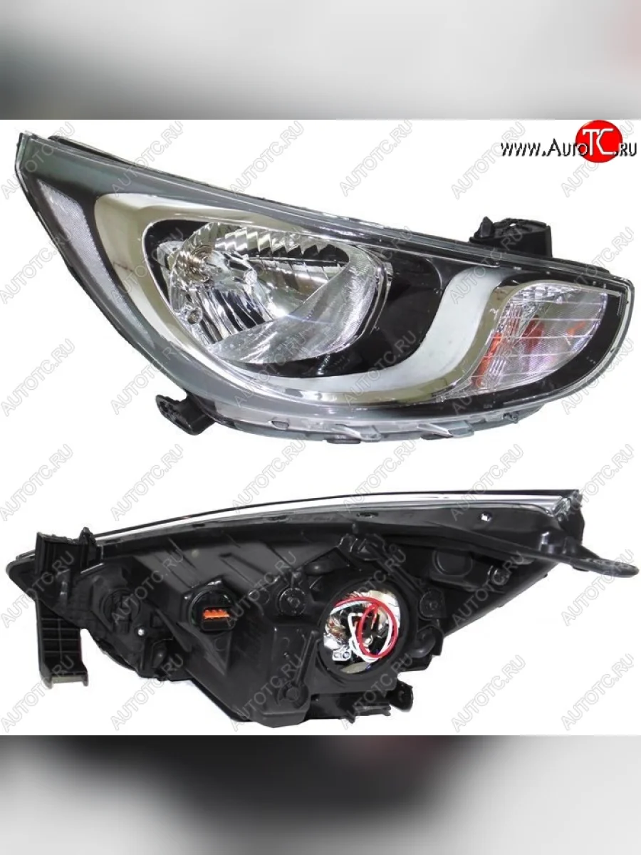 Правая фара SAT Hyundai Solaris RBr седан дорестайлинг (2010-2014)  в Керчи Республика Крым