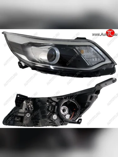 Правая передняя фара SAT (линза) KIA Rio 3 QB рестайлинг седан (2015-2017)