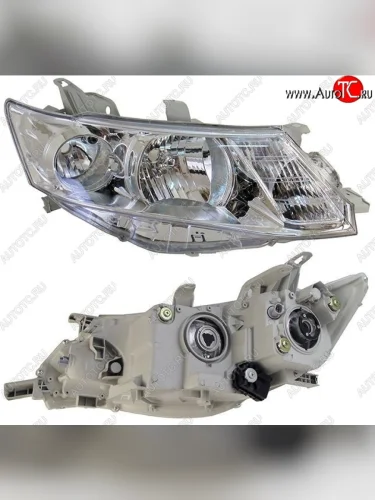 Правая фара SAT (хром) Toyota Allion T260 седан дорестайлинг (2007-2010)