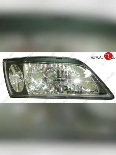 Правая фара SAT (чёрная) Toyota Carina E T210 седан дорестайлинг (1996-1998)