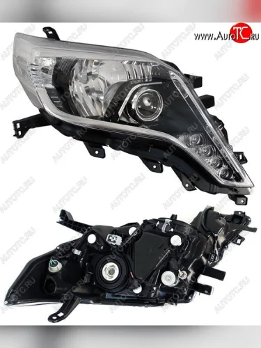 Правая фара SAT (диод/линза) Toyota Land Cruiser Prado J150 1-ый рестайлинг (2013-2017)