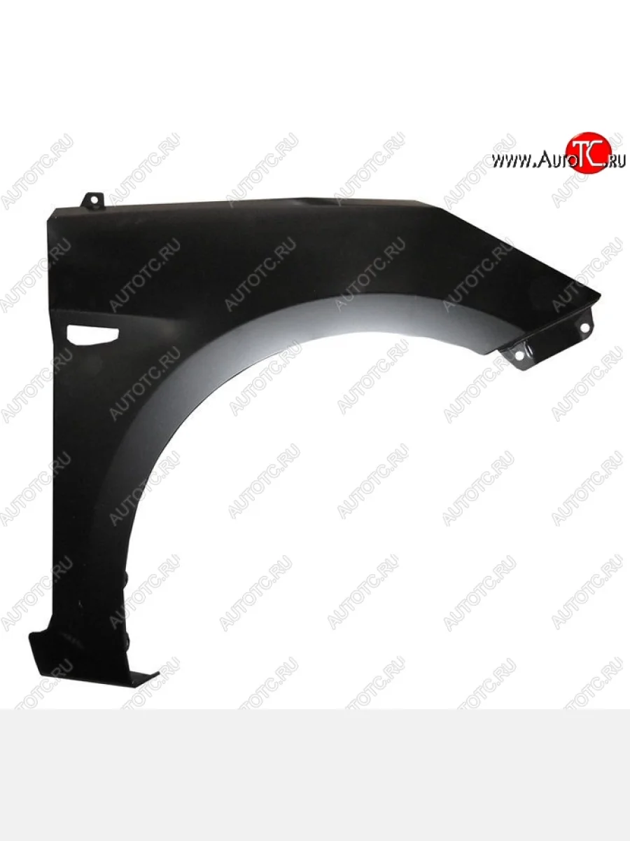 Правое переднее крыло SAT (с отверстием под поворотник, пр-во Тайвань) Hyundai Solaris RBr седан дорестайлинг (2010-2014) (Неокрашенное)  с доставкой в г. Керчь