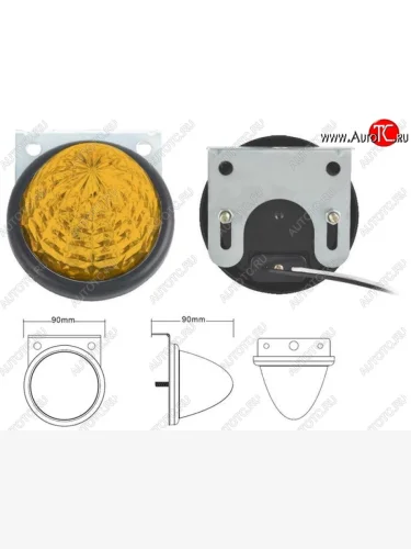 Универсальный поворотник диодный SAT (12V/24V желтый) (24V) Dong Feng GX DFH4271 седельный тягач 6x4 (2022-2025)