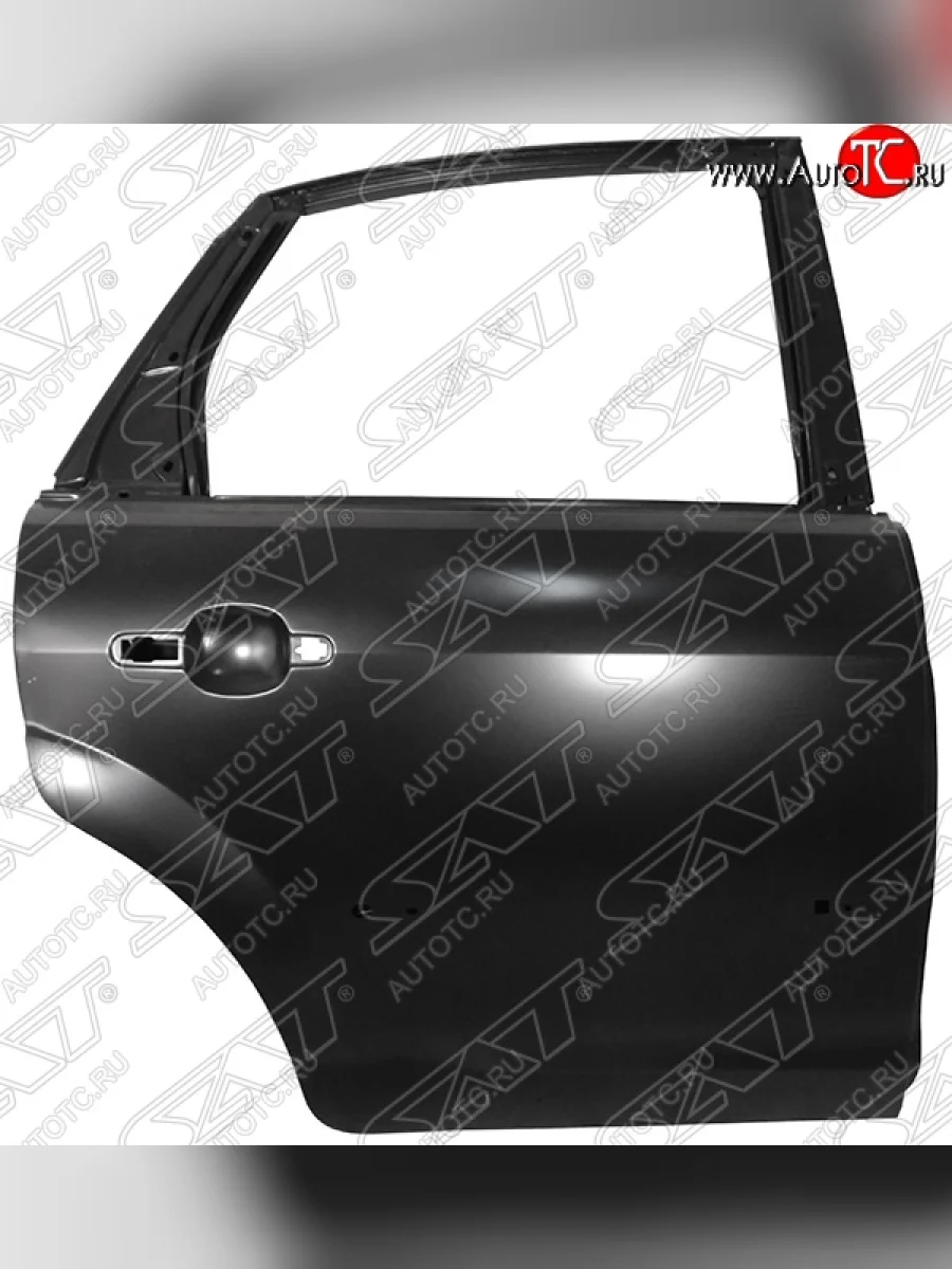 Правая дверь задняя SAT (с отверстиями под молдинг) Ford Focus 2 хэтчбэк 5 дв. дорестайлинг (2004-2008) (Неокрашенная)  в Керчи Республика Крым