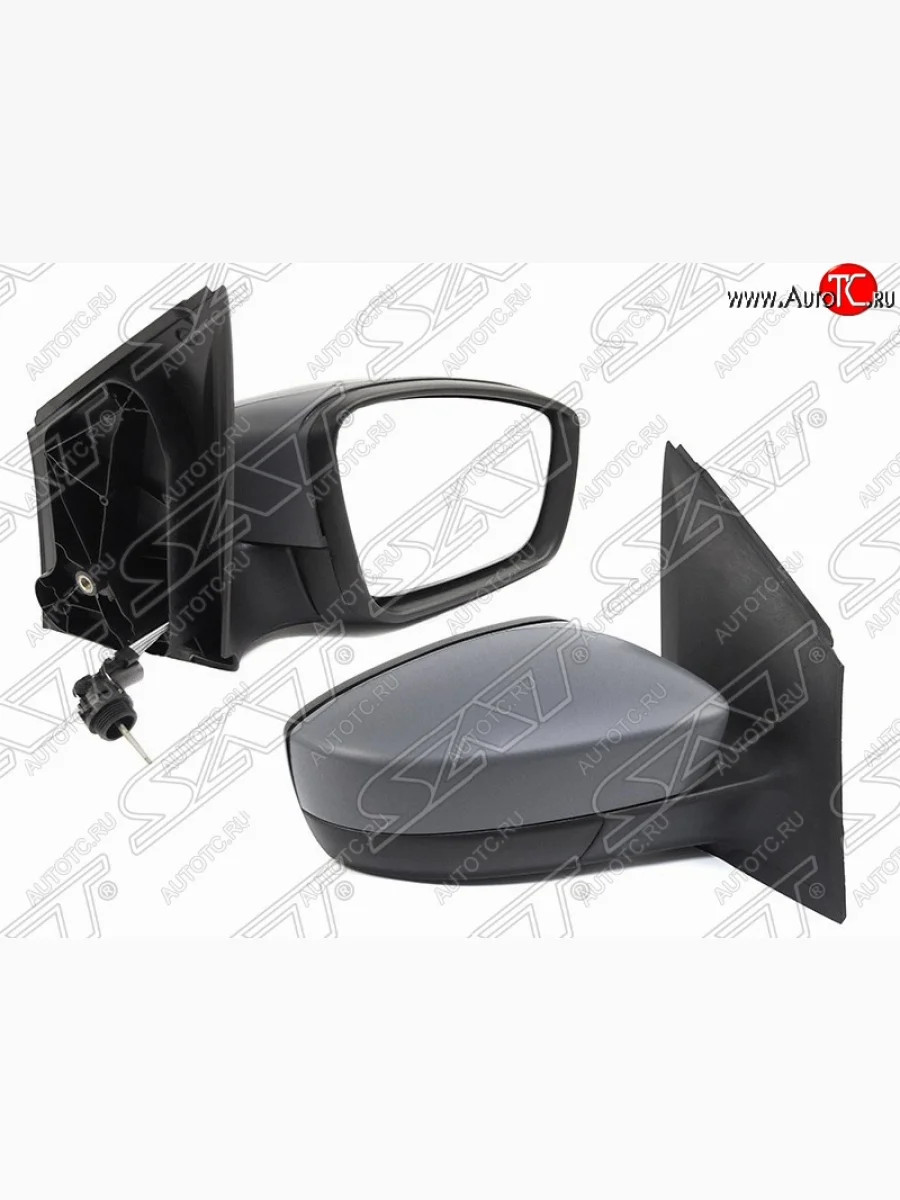 Правое боковое зеркало заднего вида SAT (механическое) Volkswagen Polo Mk5 6R,6C,61 седан дорестайлинг (2009-2015) (Неокрашенное)  в Самаре Самарской области