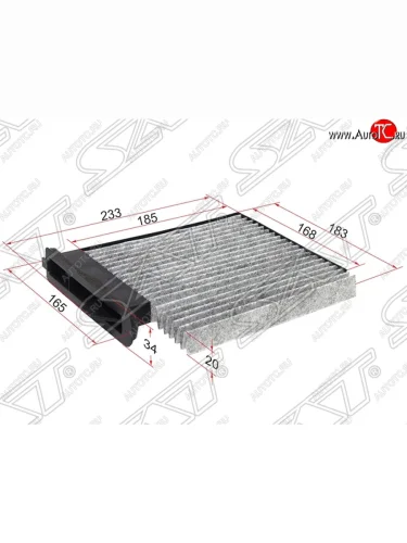 Фильтр салона SAT (Угольный) Nissan Tiida  1 C11 (2004-2014) хэтчбэк дорестайлинг, Япония, седан рестайлинг, хэтчбек рестайлинг