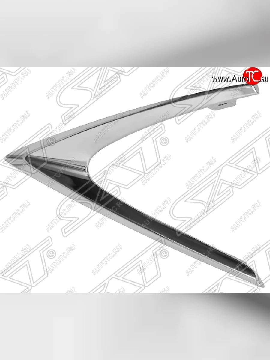 Левый молдинг на передний бампер SAT (хром) Lexus RX350 AL20 дорестайлинг (2015-2019) (Неокрашенный)  в Перми Пермском крае