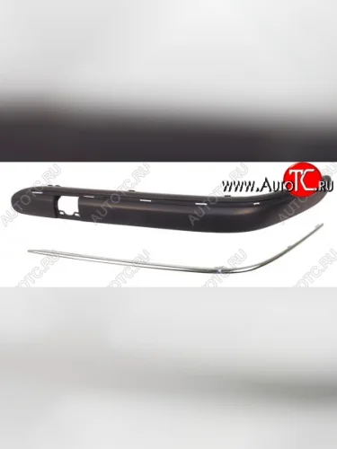Левый молдинг на передний бампер SAT (с хромом) Mercedes-Benz C-Class  W203 (2000-2008) дорестайлинг седан, рестайлинг седан