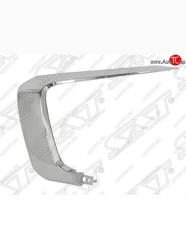 Левый молдинг на передний бампер SAT (Хром) Mitsubishi Pajero Sport  QE (2015-2021) дорестайлинг