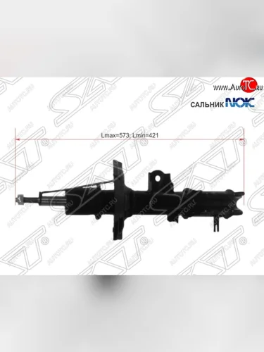 Правая стойка передняя SAT Hyundai Solaris RBr хэтчбэк дорестайлинг (2010-2014)