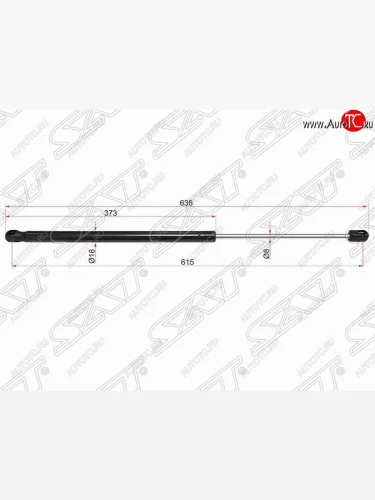 Правый упор капота SAT (газовый) Mercedes-Benz GL class X166 дорестайлинг (2012-2016)
