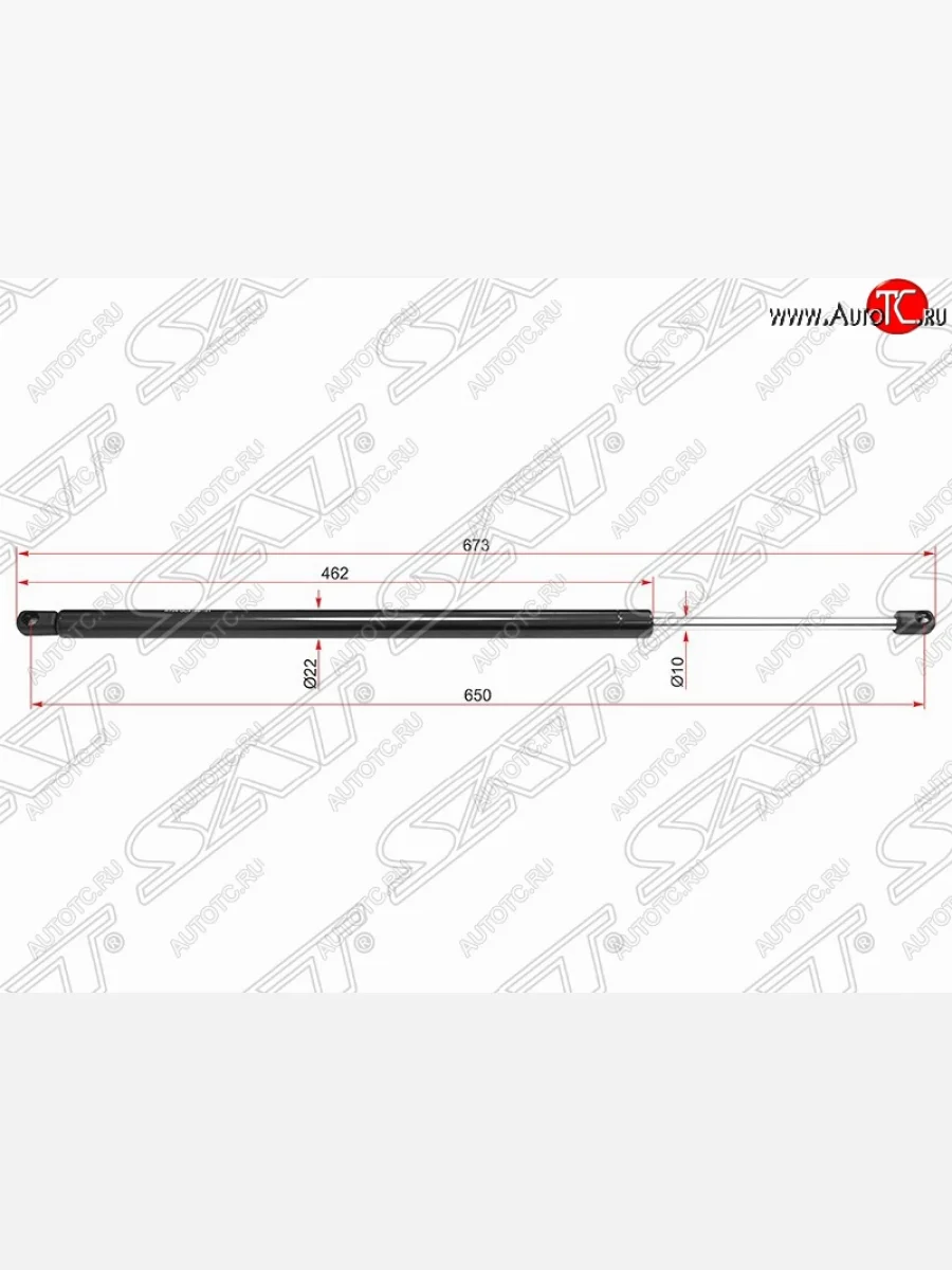 Правый упор крышки багажника SAT (газовый) Ford Explorer U502 дорестайлинг (2010-2016)