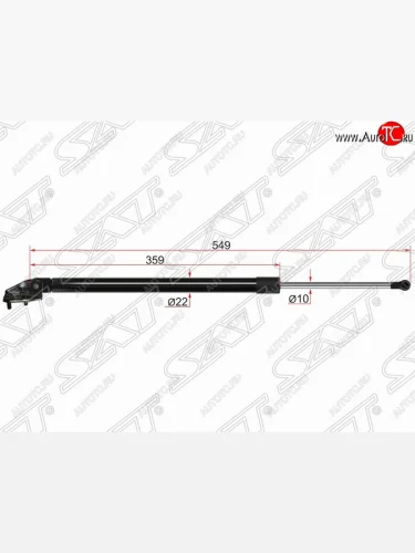 Правый упор крышки багажника SAT (газовый) Mazda CX-7 ER рестайлинг (2010-2012)