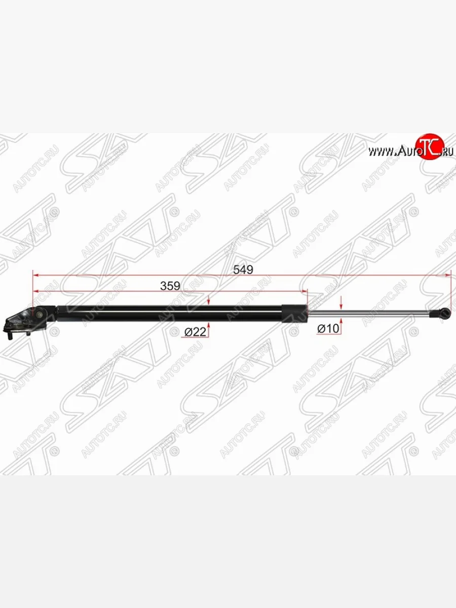 Правый упор крышки багажника SAT (газовый) Mazda CX-7 ER рестайлинг (2010-2012)  в Самаре Самарской области