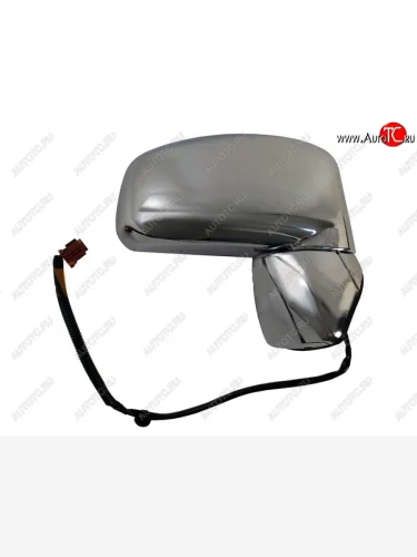 Правое боковое зеркало заднего вида (3 контакта) TYC (хром) Nissan Tiida 1 C11 седан рестайлинг (2010-2014)