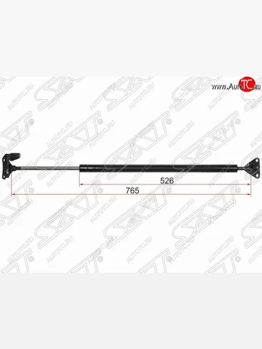 Правый газовый упор крышки багажника SAT (высокая крыша) Toyota Hiace H200 минивэн (Япония) дорестайлинг  (2004-2007)