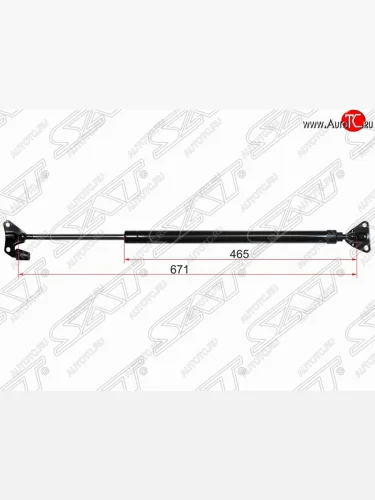 Правый газовый упор крышки багажника SAT (низкая крыша) Toyota Hiace H200 минивэн (Япония) 2-ой рестайлинг (2010-2013)