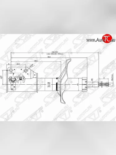 Правый амортизатор передний SAT Mazda Premacy (1999-2004)