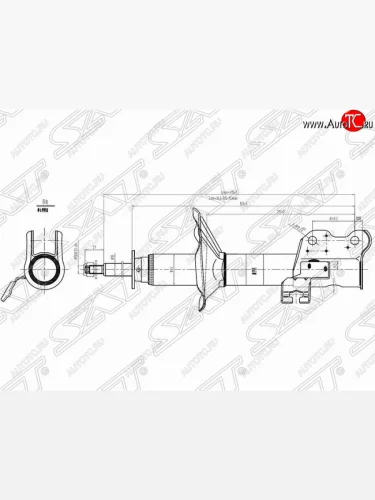 Правый амортизатор передний SAT Nissan 100NX (1990-1996)