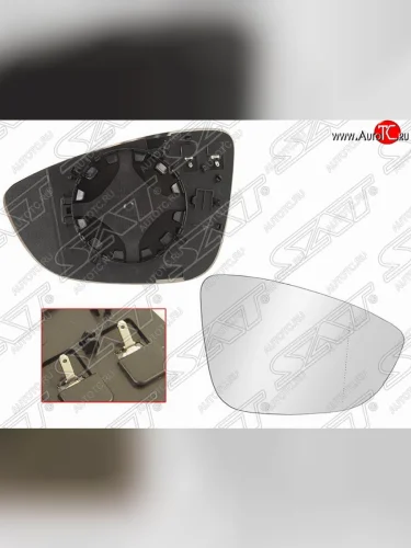 Правый зеркальный элемент зеркала заднего вида SAT (с подогревом) Volkswagen Passat B7 седан (2010-2015)