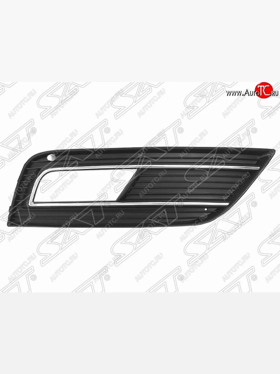 Правая рамка противотуманной фары SAT Audi A4 B8 (2011-2015) рестайлинг, седан, рестайлинг, универсал (Неокрашенная) с доставкой в г. Кемерово