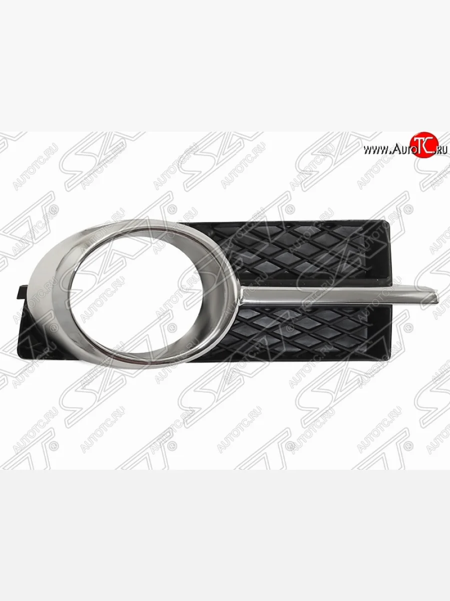 Правая оправа противотуманной фары SAT (хром) Chevrolet Aveo T250 седан рестайлинг (2006-2011)  в Самаре Самарской области