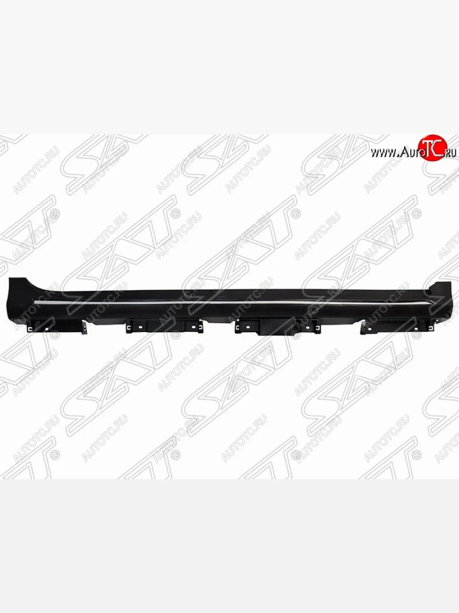 Правый порог пластиковый SAT (с хромом) Toyota Camry XV50 дорестайлинг (2011-2014) (Неокрашенный)  в Перми Пермском крае