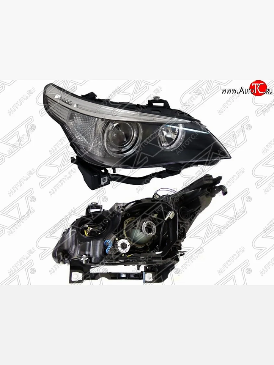 Правая фара передняя SAT (под ксенон, диодная) BMW 5 серия E61 универсал дорестайлинг (2003-2007)  в Самаре Самарской области